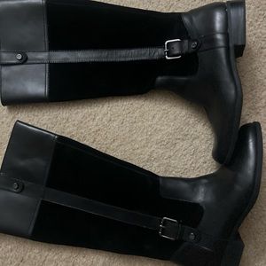Anne Klein Black Suede& Leather Boot size 9.5
